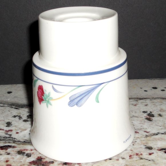 Lenox Accents Lenox Hurricane Lamp Taper Candle Holder Poppies On